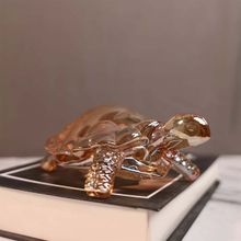 Smokey Cocktail Crystal Turtle Wellness Decor