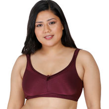 Enamor FB12 Smooth Super Lift Full Support Bra - Non-Padded Wirefree Full Coverage - Grape wine