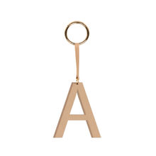 Tann Trim Beige Letter Bag Charm Letter A