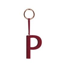Tann Trim Berry Red Letter Bag Charm Letter P