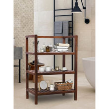 Metalsmith 4 Shelves Kitchen Rack Mango Wood 4 Tier Organizer For Kitchen, Multipurpose Racks