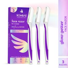 Bombae Reusable & Painless Face & Eyebrow Razor For Instant Glowing Skin & Hair Removal-Pack Of 3