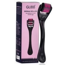 GUBB Derma Roller 0.5 Roller for Face Body, Hair Growth, 540 Micro Needles Roller Transparent Pink