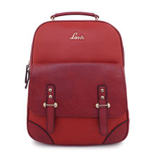 Lavie Red Polyurethane Rupi Backpack