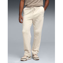 Puma White Solid Relaxed Fit Trackpant
