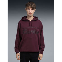 Puma Wine Solid Relaxed Fit Hoodie