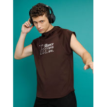 HIGHLANDER Brown Printed Relaxed Fit Hoodie