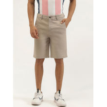 United Colors of Benetton Men Solid Slim Fit Chino Shorts Beige