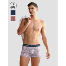 U.S. POLO ASSN. Elastic Waistband Ribbed Oet08 Trunks (Pack of 3)