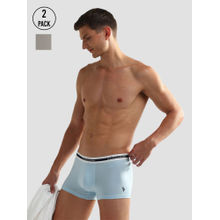 U.S. POLO ASSN. Elastic Waistband Ribbed Solid Oet09 Trunks (Pack of 2)