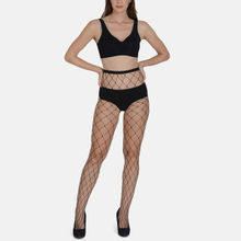 Mod & Shy Women Fishnet Design Pantyhose Stockings Black