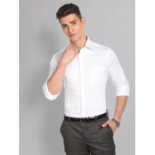 AD By Arvind Solid Twill Formal Shirt White