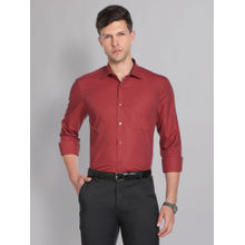 AD By Arvind Cutaway Collar Solid Cotton Formal Shirt Red