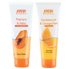 Nykaa Naturals Anti-Pigmentation & De-tanning Face Wash Combo - Papaya +Sandalwood & Orange Peel