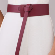 Pipa Bella by Nykaa Fashion Maroon Solid Broad Bow Knotted Waist Belt