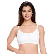 Juliet Womens Sculpt and Support Series Padded Sports Bra White