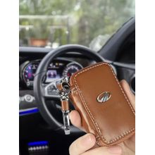 Inkmilan Brown KeyZen Mahindra Car Key Case