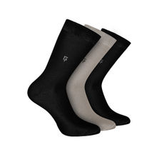 Footprints Odour Free Organic Cotton Bamboo Men Formal Socks (Pack of 3)