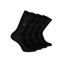 Footprints Odour Free Organic Cotton Bamboo Men Formal Socks (Pack of 4)