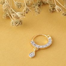 Priyaasi Gold-Plated CZ Stone-Studded Nose ring