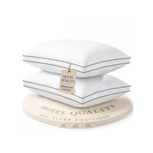 LANE LINEN White Filled Pillows Soft, Breathable & Hotel Quality for All Sleepers (Pack of 2)
