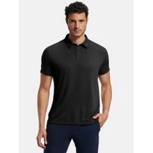 Jockey MV41 Men Recycled Microfiber Elastane Active Wear Polo T-shirt - Black
