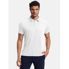 Jockey MV41 Men Recycled Microfiber Elastane Active Wear Polo T-shirt - White