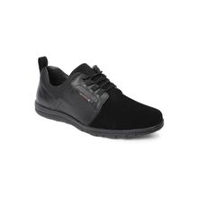 Red Chief Black Flat Boots Leather Casual Shoes