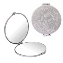 GUBB Travel Mirror Compact Cosmetic Bag Mirror for Women Magnifying Mirror for Makeup 5X - Silver