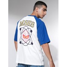 HIGHLANDER Spiderman Men Off White Crew Neck Drop Shoulder Graphic Oversized T-Shirt