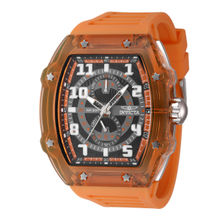 Invicta Men Black & Orange Racing Quartz Dial Watch