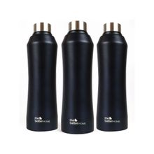 The Better Home Glacia SS Bottle Black 1000ml Pack of 3