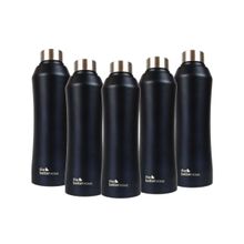 The Better Home Glacia SS Bottle Black 1000ml Pack of 5