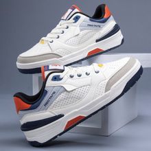 Red Tape Womens Solid White Navy Sneaker