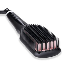 VEGA Black Shine Hair Straightening Brush With Ionic Technology & 16 Temprature Settings (VHSB-04)