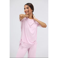 NeceSera Soft Pink Modal Lace Top