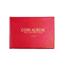 House of Quirk 240 Pockets Coin Holder Album Book for Collectors Money Penny Pocket (Red)