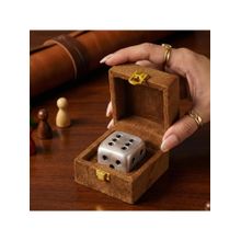 SABERA Luxury Silver Dice Paperweight with Premium Gift Box