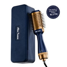 Alan Truman Blow dryer Brush with Storage & Travel Case Midn...