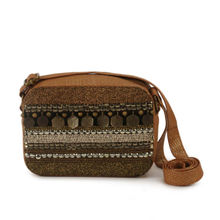 The Purple Sack Brown Antique Coin Sling Bag