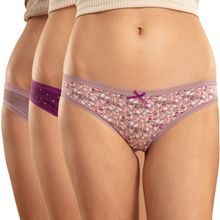 Nykd by Nykaa Bikini Panty With Outer Elastic-nyp030-assortment 1 Multi-Color (Pack of 3)