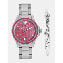 Swiss Eagle Analog Red Dial Women's Watch