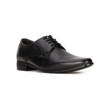 Bata Solid Black Formal Derby Shoes