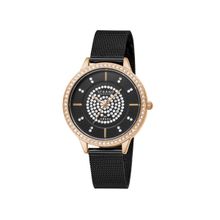 Strand By Obaku Fjord Black Dial Quartz Watch For Women (S711LXVBMB)