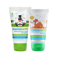 Mamaearth Natural Mineral Sunscreen & Milky Soft Face Cream Combo