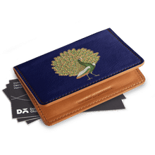 DailyObjects Navy Peacocking Business Visiting Card Wallet