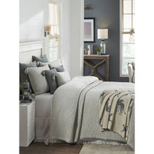 PLUCHI Waseme Grey King Size Bed Cover with 2 Pillow Covers and 3 Cushion Covers