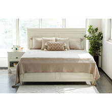 PLUCHI Aysal Pale Whisper Color Cotton Knitted King Size Bed Cover with 2 Pillow Cover Set