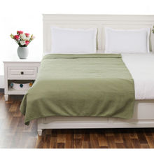 PLUCHI Cloud Jersey Scenic Green Cotton Knitted Light weight Quilted Blanket