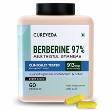 Cureveda Berberine 97% Glucose Control Supports Weight Management Capsules